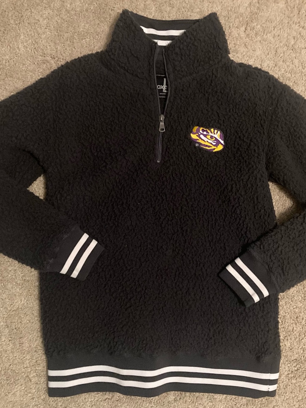 Boxercraft LSU Tigers Sherpa Fleece Pullover 🐅 Sz. XS